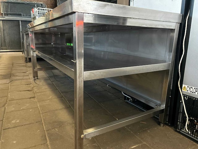 Rvs werktafel met onderblad - afbeelding 3 van  5