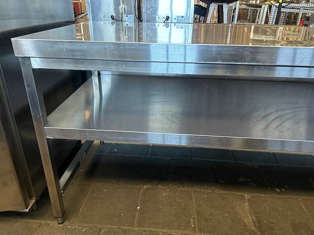 Rvs werktafel met onderblad - afbeelding 1 van  2