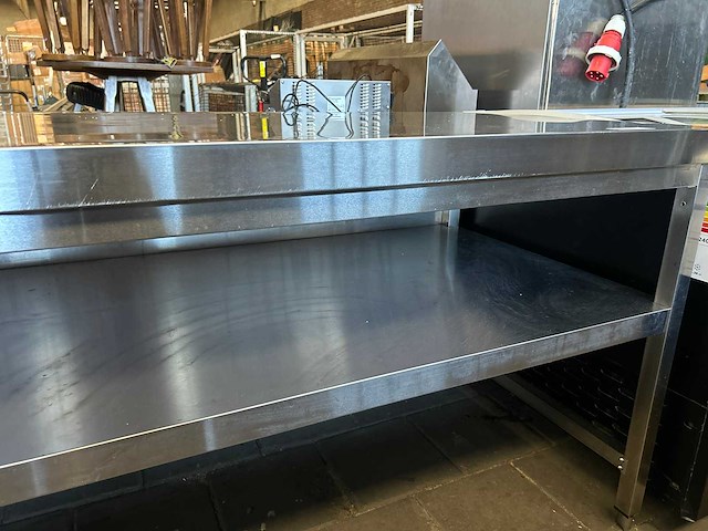 Rvs werktafel met onderblad - afbeelding 2 van  2