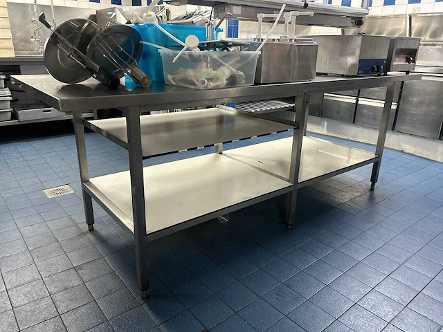Rvs werktafel met onderblad - afbeelding 1 van  5