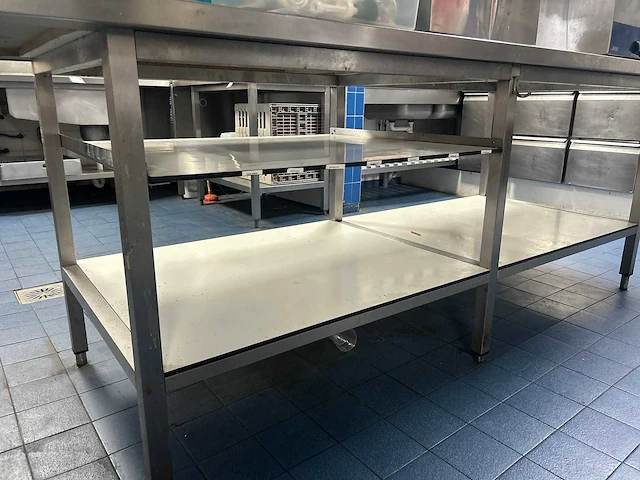 Rvs werktafel met onderblad - afbeelding 2 van  5