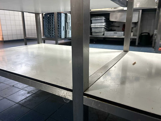 Rvs werktafel met onderblad - afbeelding 5 van  5