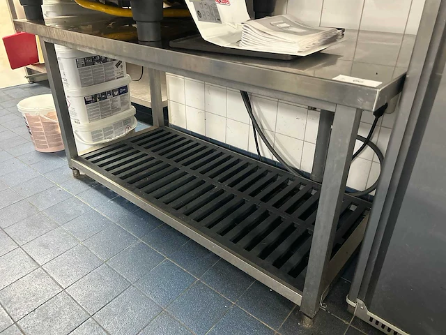Rvs werktafel met onderblad - afbeelding 4 van  4