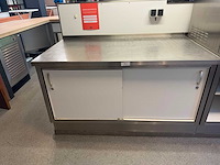 Rvs werktafel met onderkast 150cm - afbeelding 1 van  3