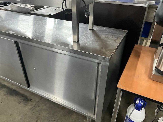 Rvs werktafel met onderkast - afbeelding 2 van  5