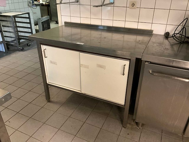 Rvs werktafel met onderkast - afbeelding 1 van  5