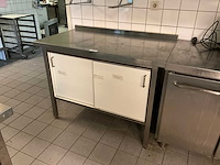 Rvs werktafel met onderkast - afbeelding 1 van  5