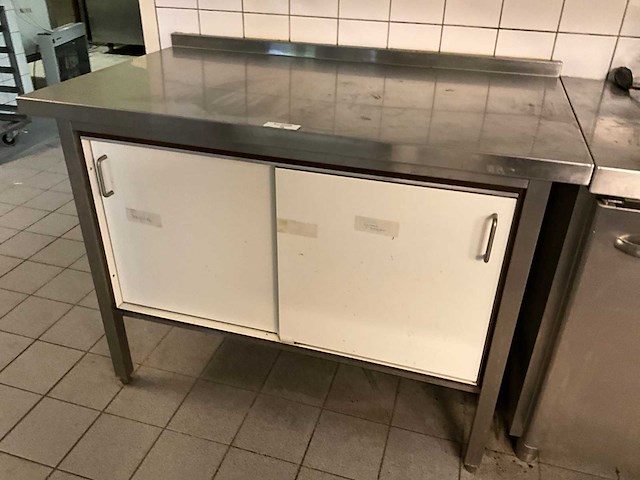 Rvs werktafel met onderkast - afbeelding 3 van  5