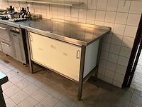 Rvs werktafel met onderkast - afbeelding 1 van  3