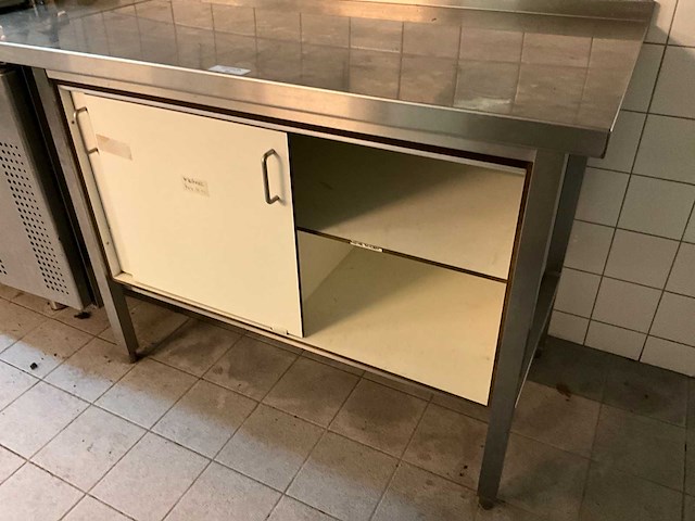 Rvs werktafel met onderkast - afbeelding 2 van  3