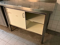 Rvs werktafel met onderkast - afbeelding 2 van  3