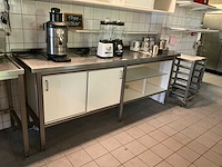 Rvs werktafel met onderkast - afbeelding 1 van  8