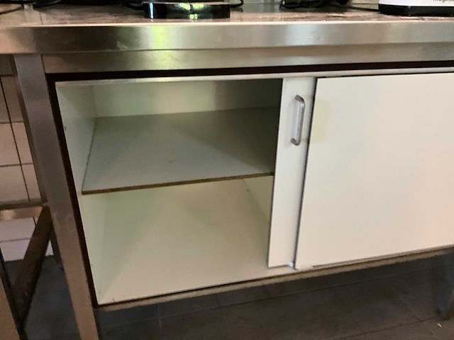 Rvs werktafel met onderkast - afbeelding 7 van  8