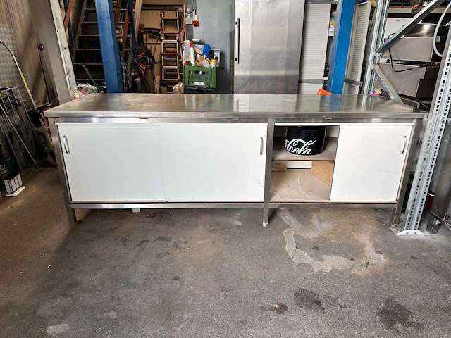 Rvs werktafel met onderkast - afbeelding 1 van  2