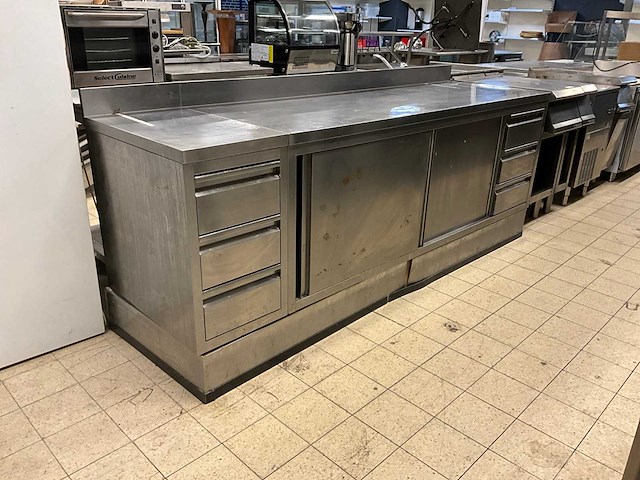Rvs werktafel met onderkast - afbeelding 1 van  10