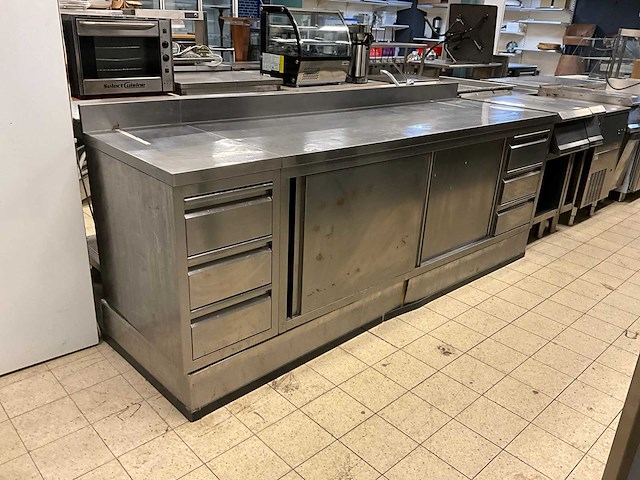 Rvs werktafel met onderkast - afbeelding 3 van  10