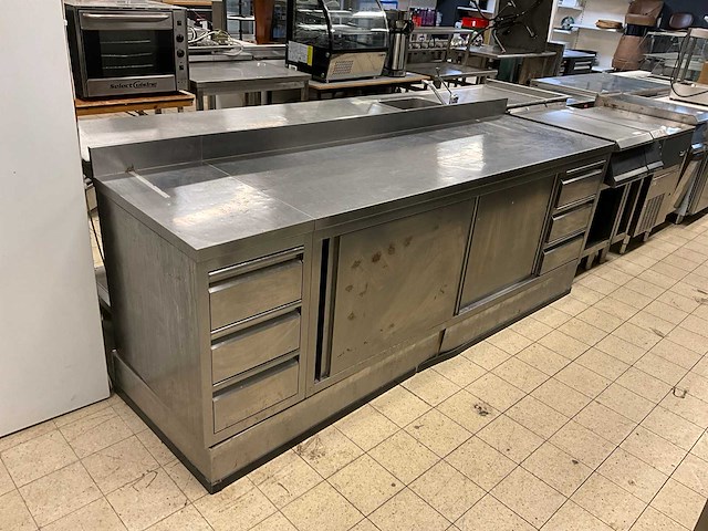 Rvs werktafel met onderkast - afbeelding 4 van  10