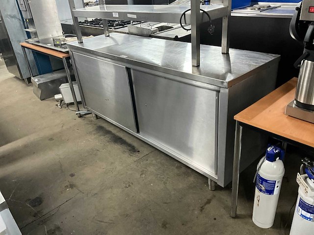 Rvs werktafel met onderkast - afbeelding 1 van  5