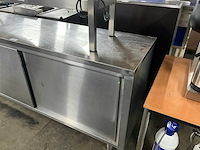 Rvs werktafel met onderkast - afbeelding 2 van  5