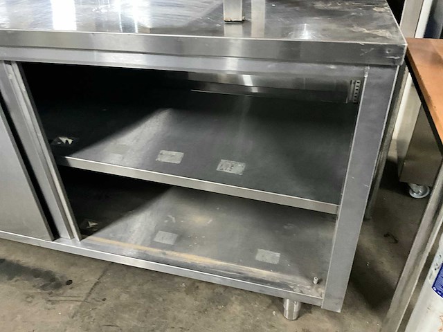 Rvs werktafel met onderkast - afbeelding 4 van  5