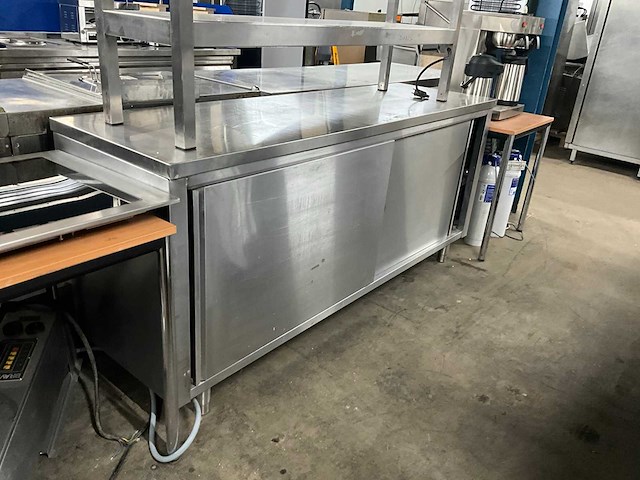 Rvs werktafel met onderkast - afbeelding 1 van  2