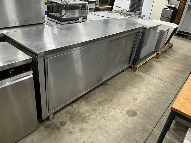 Rvs werktafel met onderkast - afbeelding 1 van  4