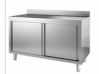 Rvs werktafel met onderkasten 100x70cm