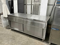 Rvs werktafel met onderkasten - afbeelding 1 van  6