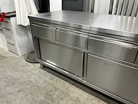 Rvs werktafel met onderkasten - afbeelding 3 van  6