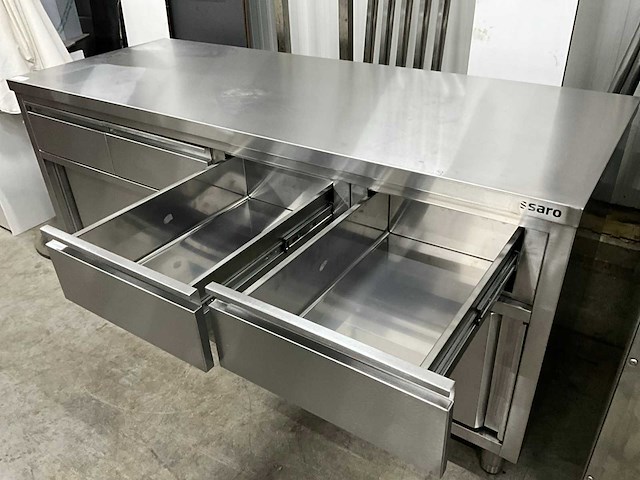 Rvs werktafel met onderkasten - afbeelding 4 van  6