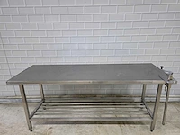 Rvs werktafel met onderschap en staartblikopener - afbeelding 3 van  6