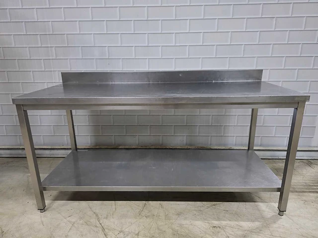 Rvs werktafel met onderschap - afbeelding 1 van  4