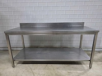 Rvs werktafel met onderschap