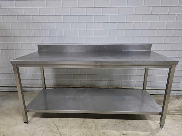Rvs werktafel met onderschap - afbeelding 2 van  4