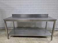 Rvs werktafel met onderschap - afbeelding 2 van  4