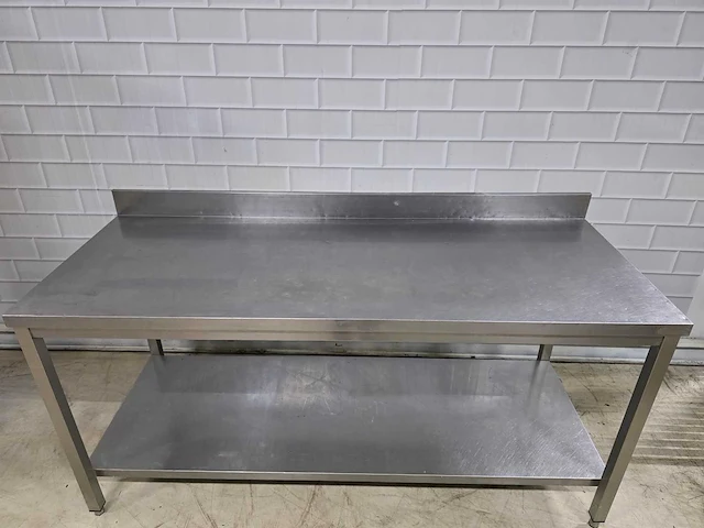 Rvs werktafel met onderschap - afbeelding 4 van  4