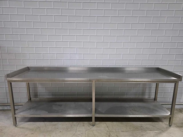 Rvs werktafel met onderschap - afbeelding 1 van  7