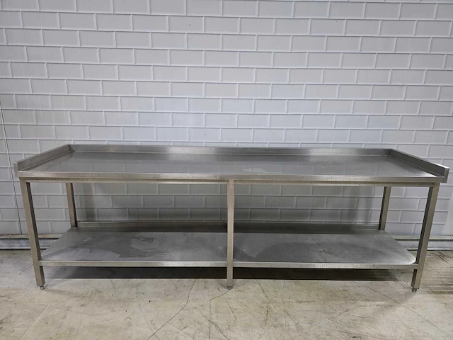 Rvs werktafel met onderschap - afbeelding 2 van  7