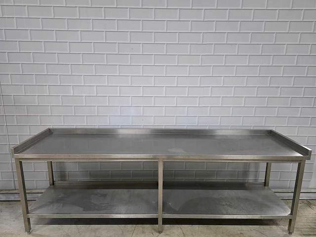 Rvs werktafel met onderschap - afbeelding 3 van  7