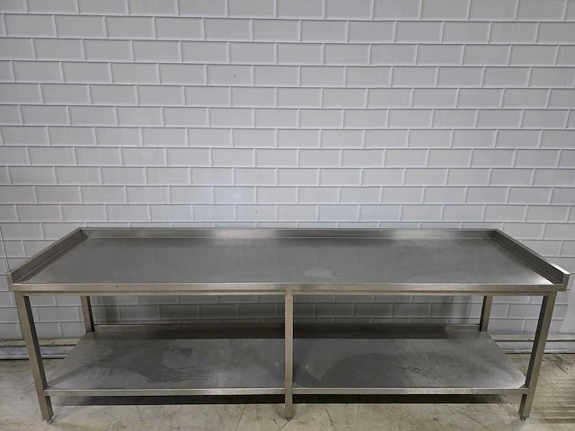 Rvs werktafel met onderschap - afbeelding 4 van  7