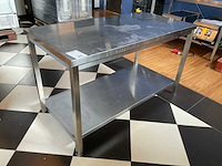 Rvs werktafel met ondertafel - afbeelding 1 van  4