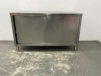 Rvs werktafel met schuifdeuren - afbeelding 6 van  6