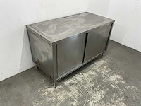 Rvs werktafel met schuifdeuren - afbeelding 2 van  3