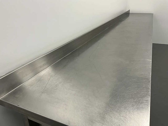 Rvs werktafel met spatrand en lades (450 cm) - afbeelding 6 van  9