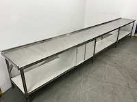 Rvs werktafel met spatrand - afbeelding 2 van  9