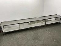 Rvs werktafel met spatrand - afbeelding 5 van  9