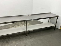 Rvs werktafel met spatrand - afbeelding 7 van  9