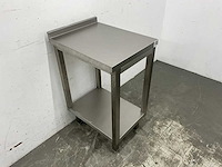 Rvs werktafel met spatrand - afbeelding 3 van  5