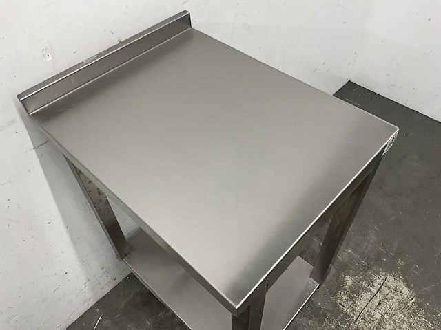 Rvs werktafel met spatrand - afbeelding 4 van  5