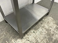 Rvs werktafel met spatrand - afbeelding 4 van  5
